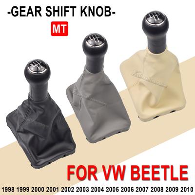 Car 5 Speed Gear Shift Knob For Volkswagen VW Beetle 1998-2010 Beetle Cabrio 2003-2010 High Quality Leather Gaiter Boot