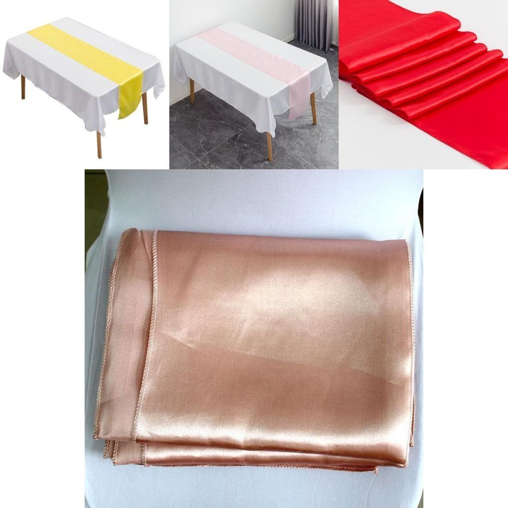 Stunning Red Satin Table Runner Perfect For Banquets And Home Decor Accents