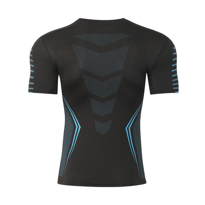 Men's Quick-Dry Athletic Tee - Breathable, Sweat-Wicking, Tight-Fit for Running and Fitness