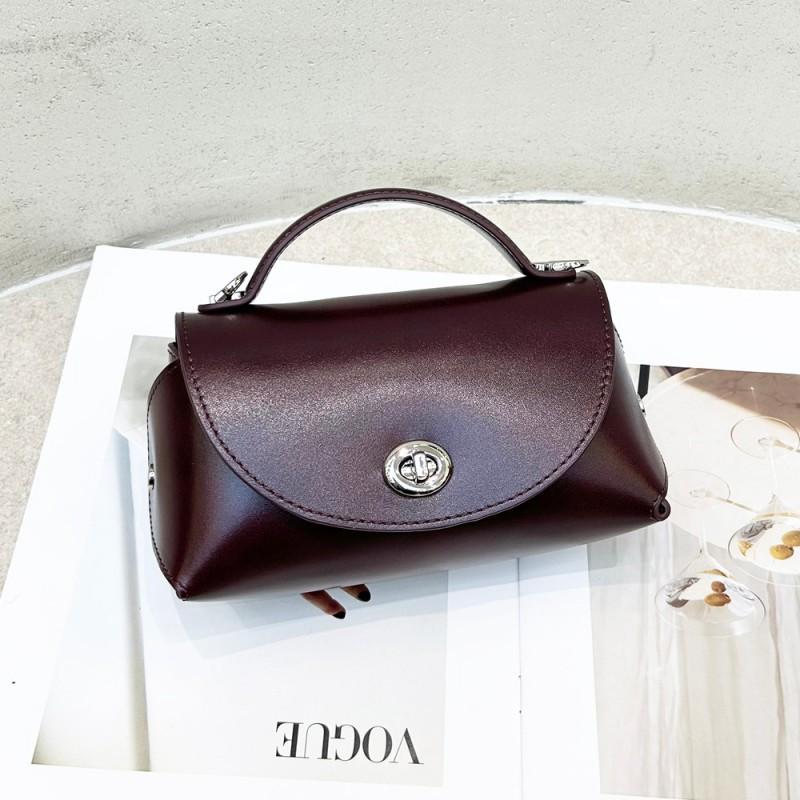 

Leather Small Square Bag Women s Retro Crossbody Handbag Top Layer Of Vegetable Tanned Cowhide Commuting Phone 19x8x11CM