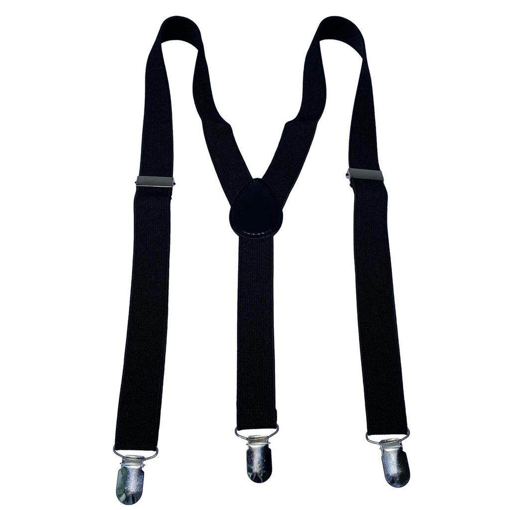 Unisex Y Back Suspenders 3 Clips Adjustable Elastic Braces
