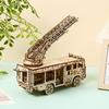 3D Wooden Fire Truck Jigsaw Puzzle Toy for Kids - Educational, Handmade Ornament, Exquisite Board Decoration