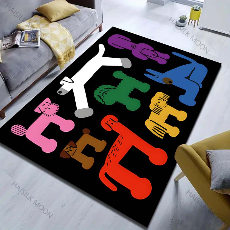 

Cartoon Dog Art Print Carpet for Living Room Bedroom Bedside Sofa Floor Mat Modern Home Decor Aisle Corridor Area Rug 40x60cm (16x24in)