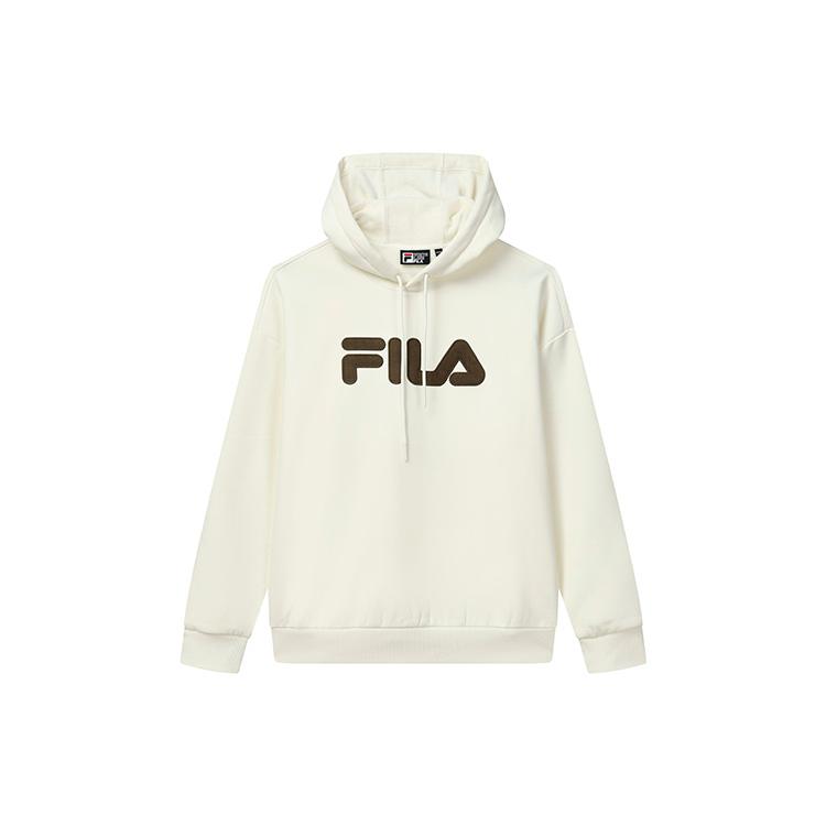 New FILA Sweatshirt Unisex Milk Salt White F51U248298F-IV