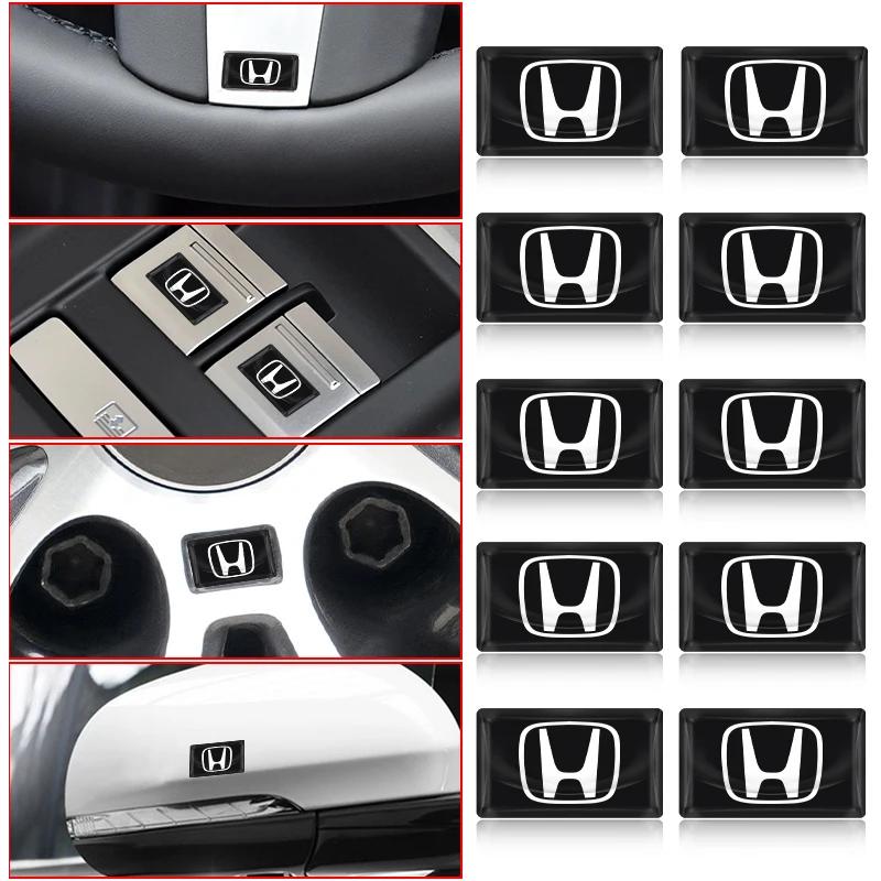 

Car Hot 2025 5/10Pcs 3D Epoxy Resin Car Styling Car Stickers Decorations For Honda Fit Mugen Insight Type S R VTEC DOHC Vezel Le 5pcs