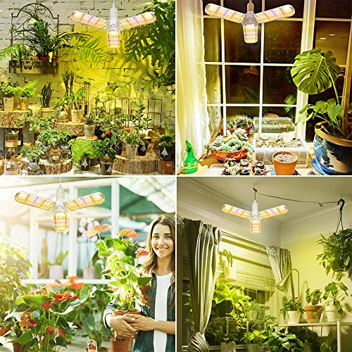 SINJIAlight Plant Grow Light, 100W Equivalent, E26 Base with Power Cord, Warm White, Full Spectrum, Suitable for Hydroponics, Indoor Cultivation, Home