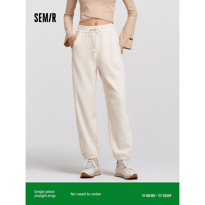 

Senma Casual Pants Women s Letters Print Gingham Texture Sweatpants Stylish Winter Fashion Jogger Pants Pants Ins Trendy Black 90001 155/62A/S