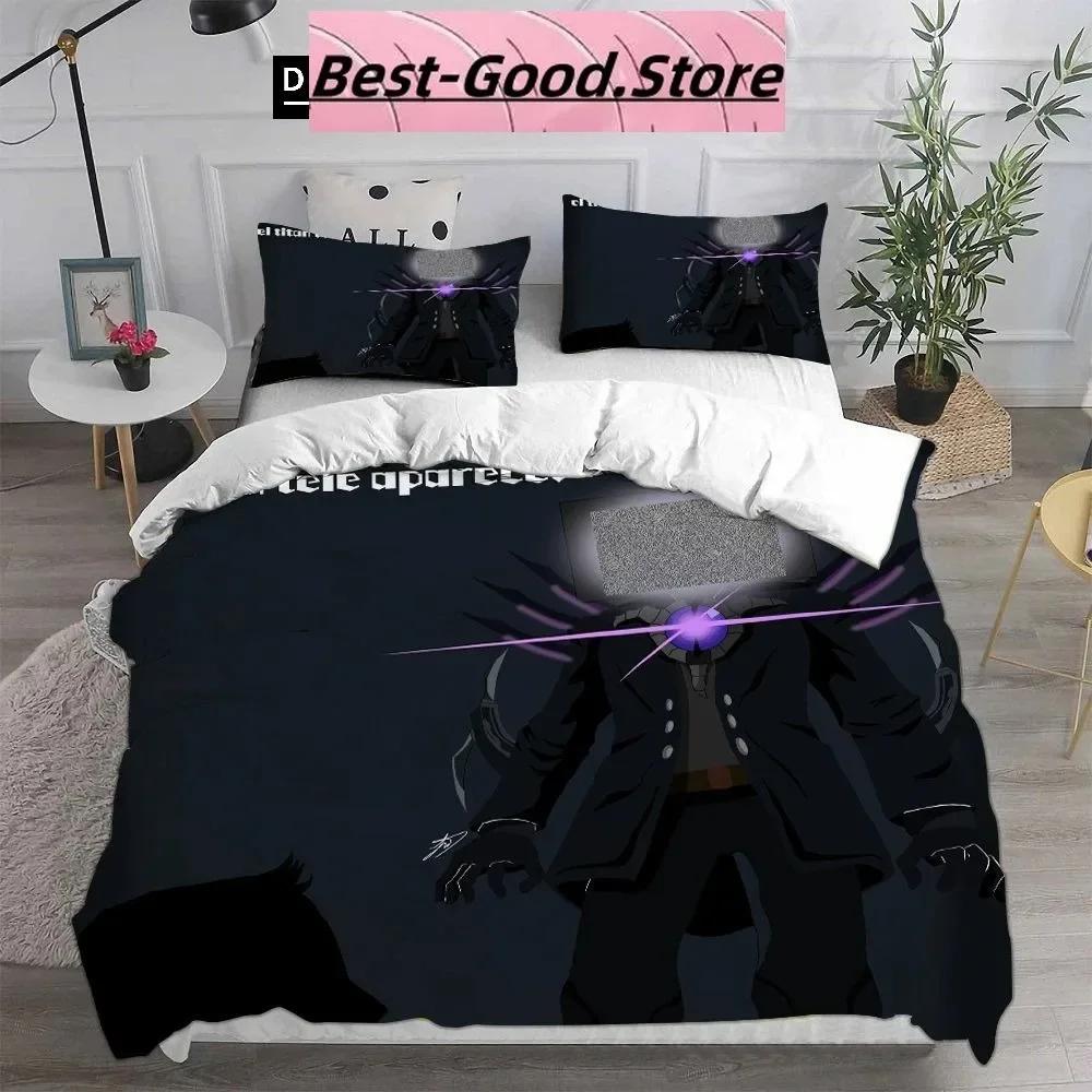 3D Fashion Game Skibidi Toilet Arale Bedding Set Print With Pillowcase Bed Duvet Cover Soft Single Double Queen Super King Size