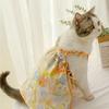 Gonna a salopette in cotone estiva per gatti Sphynx Fiore d'amore Vestiti da principessa per animali domestici per gatti Gotas Katten Kedi Vestito per cani vestiti per animali domestici