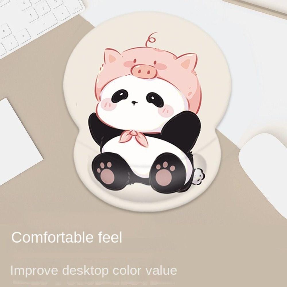 Panda Cartoon Keyboard Pad Wrist Rest 3D Mouse Pad 3D Antiskid Mice Mat Office Supplies