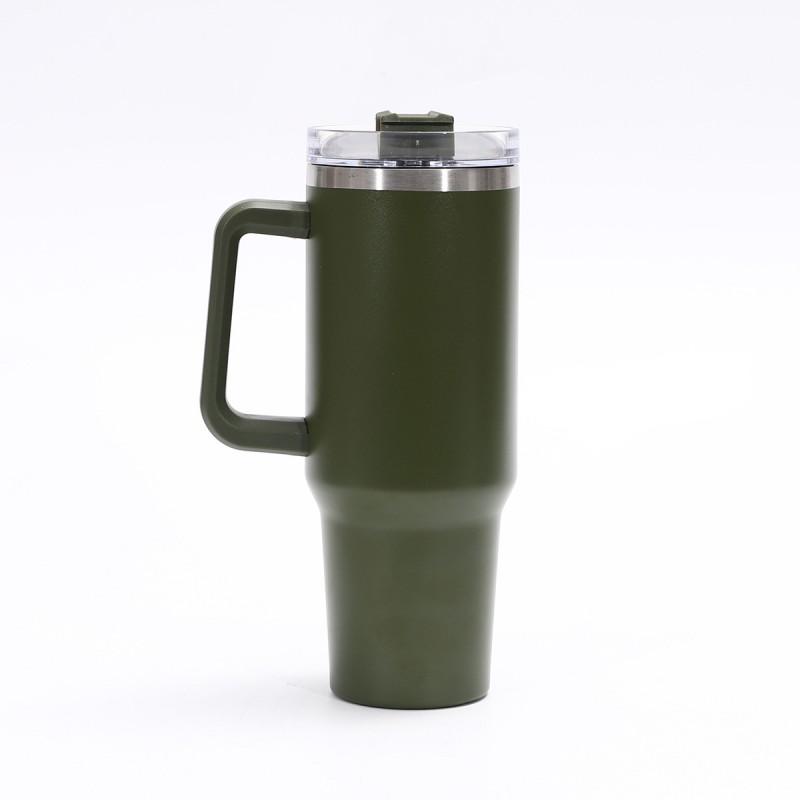 Large Capacity 40oz Stainless Steel Travel Mug With Straw Lid Vacuum Insulated Car Office Outdoor Use