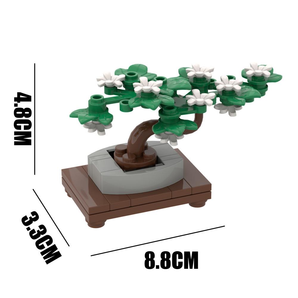 MOC Bausteine Spielzeug Modell DIY Kreative Steine Baum-Sets Bauen Garten Pflanze Wald Zusammenbauen Natürliche Stadt Straßenansicht Park Dschungel