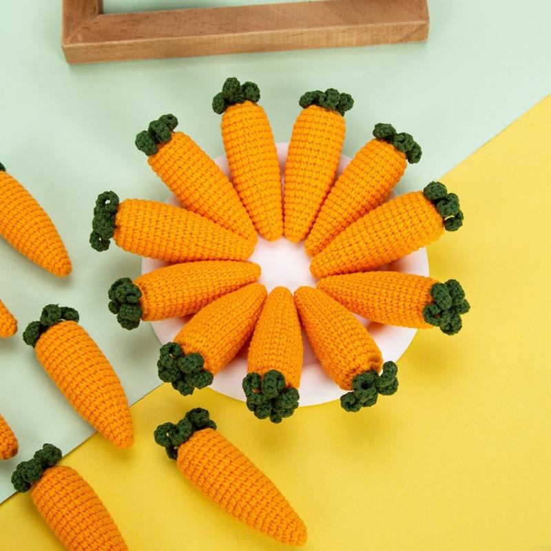 Реквизит для детской фотографии Имитация морковки Реквизит Украшение Ручное плетение Игрушка Вязаная шерстяная пряжа Морковка Реквизит China Mainland