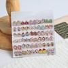 30Pair Lovely Cartoon Ear Stud Fashion Piercing Earrings Statement Jewelry Sweet Colorful Animals Stud Earrings