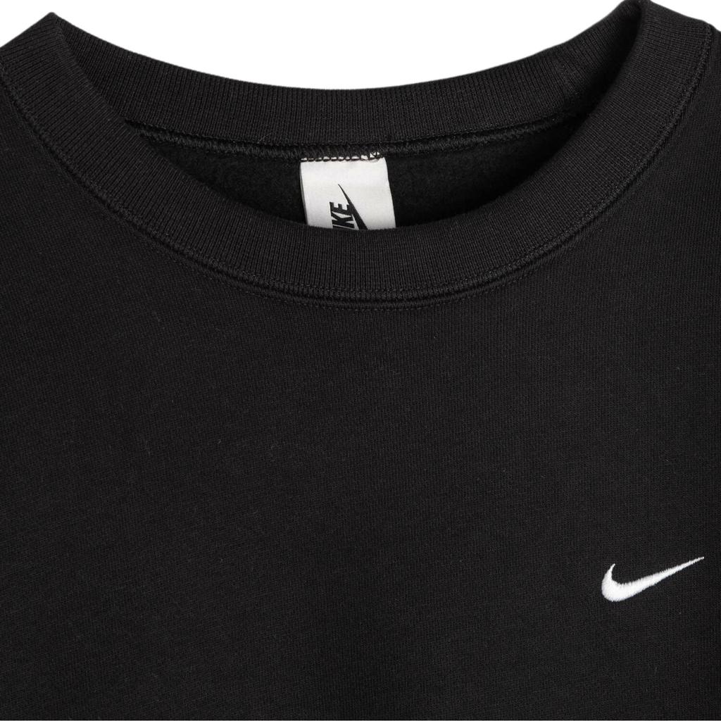 Nike Solo Swoosh Fleece Embroidered Logo Long Sleeve Sweatshirt Unisex Tops Black CV0554-010