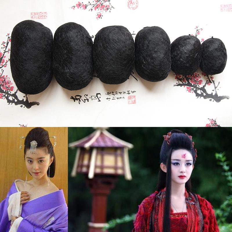 

Одежда ханьцев Парик Затылок Волосы Пучок Чистые Волосы Материал для Волос Китайский Древний Стиль Основа Мягкое Высокотемпературное Волокно Служит Студии Накладка для Волос Full hair black small size