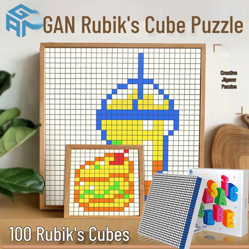 Rubik's Cube Mosaic Puzzle Board - Creative Educational Toy for Kids DIY Gift