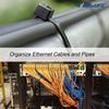 Nylon Electronic Zip Ties 100 Pcs Professional Self-Locking Cable Tie Straps Black UV Multi-Purpose Tie for Garden Fence Outside