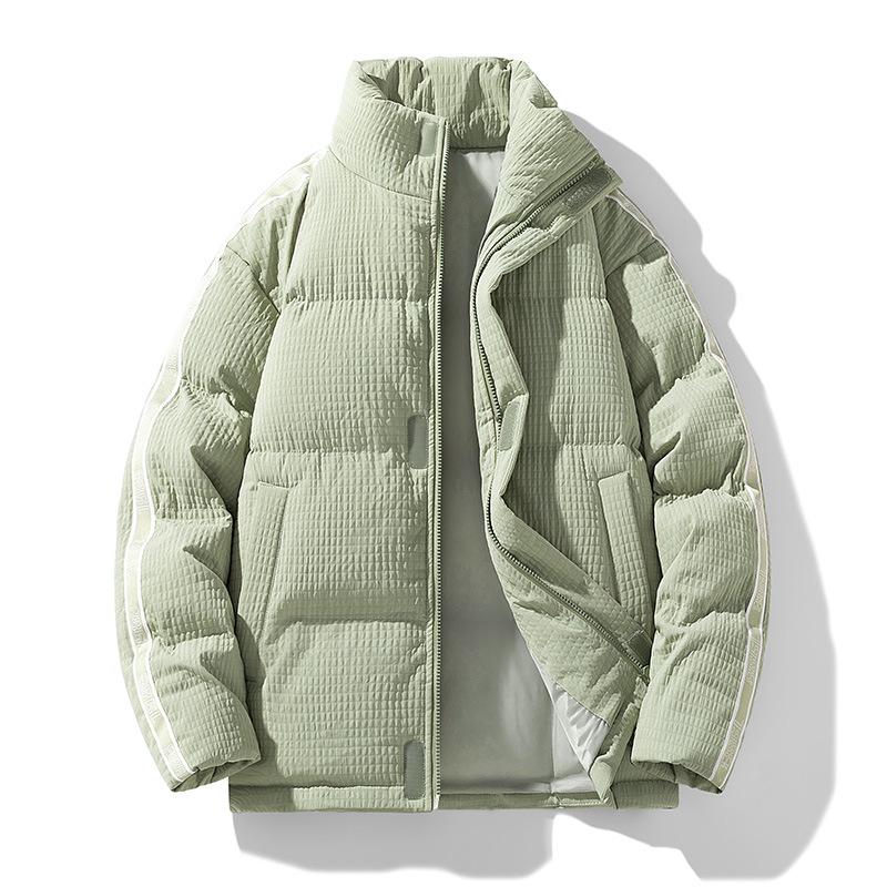 Winter Unisex Plaid Thick Cotton Coat Warm Loose Outerwear 4XL зелёный