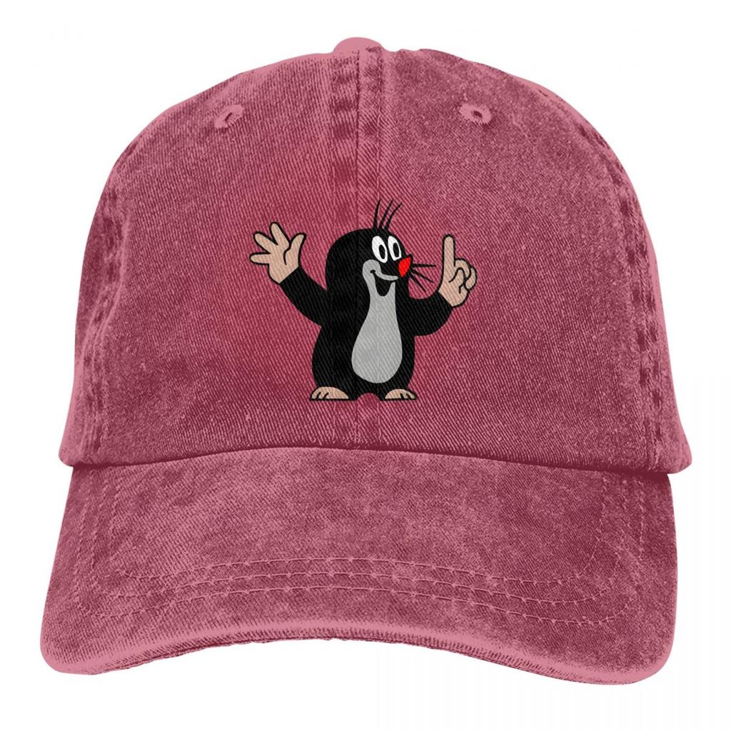 Happy Finger Krtek The Mole Cartoon Unisex Baseball Cap Washed Cotton Cap Vintage Casual Outdoor Sports Hat