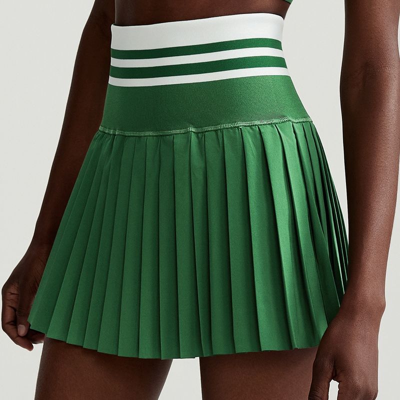 Sports Fitness Yoga Wear Suit Female Exposure-Proof Skirt Pocket Tennis Skirt Quick-Drying Shockproof Beauty Back Exercise Bra