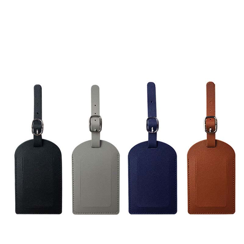 Portable Wedding Favor PU Leather Suitcase Travel Luggage Name Label Tag Baggage Bag Tag