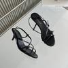Fashion SUOJIALUN 2025 New Brand Women Sandal Shoes Fashion Narrow Band Gladiator Shoes Thin High Heel Ladiess Elegant Pumps Shoes