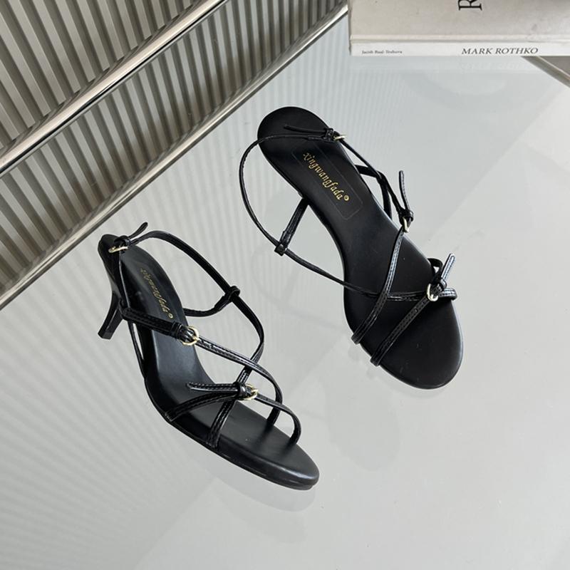 Fashion SUOJIALUN 2025 New Brand Women Sandal Shoes Fashion Narrow Band Gladiator Shoes Thin High Heel Ladiess Elegant Pumps Shoes