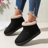 Autumn and Winter New Flat-bottomed Matte Snow Boots Women's Fleece Thickened Non-slip Warm Short Boots