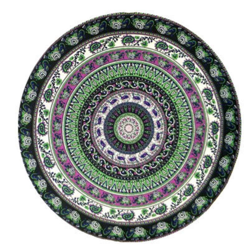 European and American Style Printed Crafts Circular Sunscreen Beach Towels Home Bathroom Quick Drying Absorbent Bath Towels