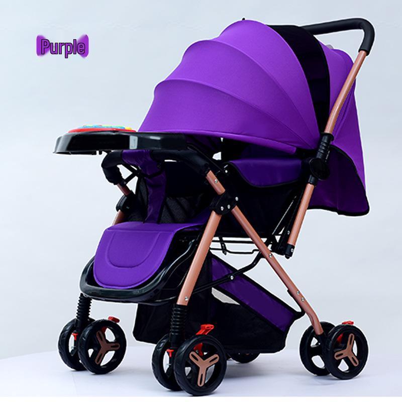 Lightweight, Foldable, Two-Way Baby Stroller with Four Wheels