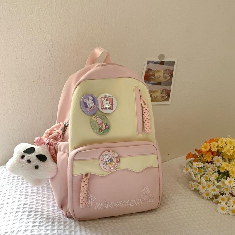 Simple and Versatile Student Backpack Summer New Girls Lightweight Schoolbag College Students Class Outing Backpack