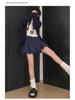 Korean Style Women's Elastic High Waist Padded A-line Mini Skirt-Pants for Autumn/Winter