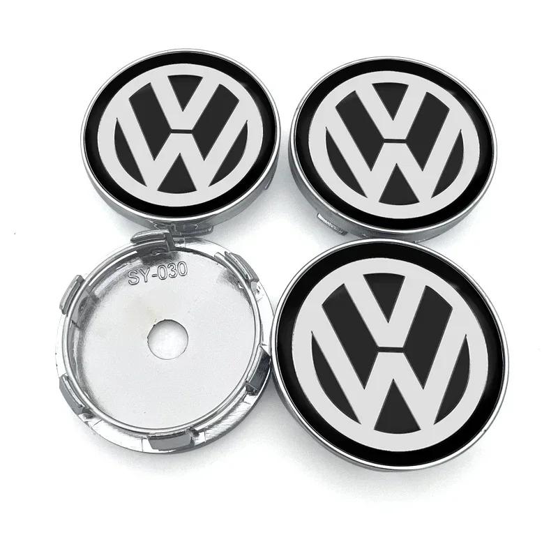 

2026 Hot For Volkswagen VW 4PCS 60mm repack Wheel Center Cap Logo Hub Cover Badge Emblem For Volkswagen Polo Passat B5 B6 B7 T4