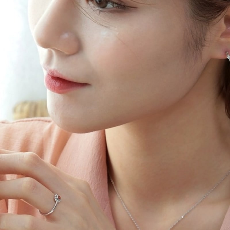 BELLOOGGI Fire Opal Flower Ring