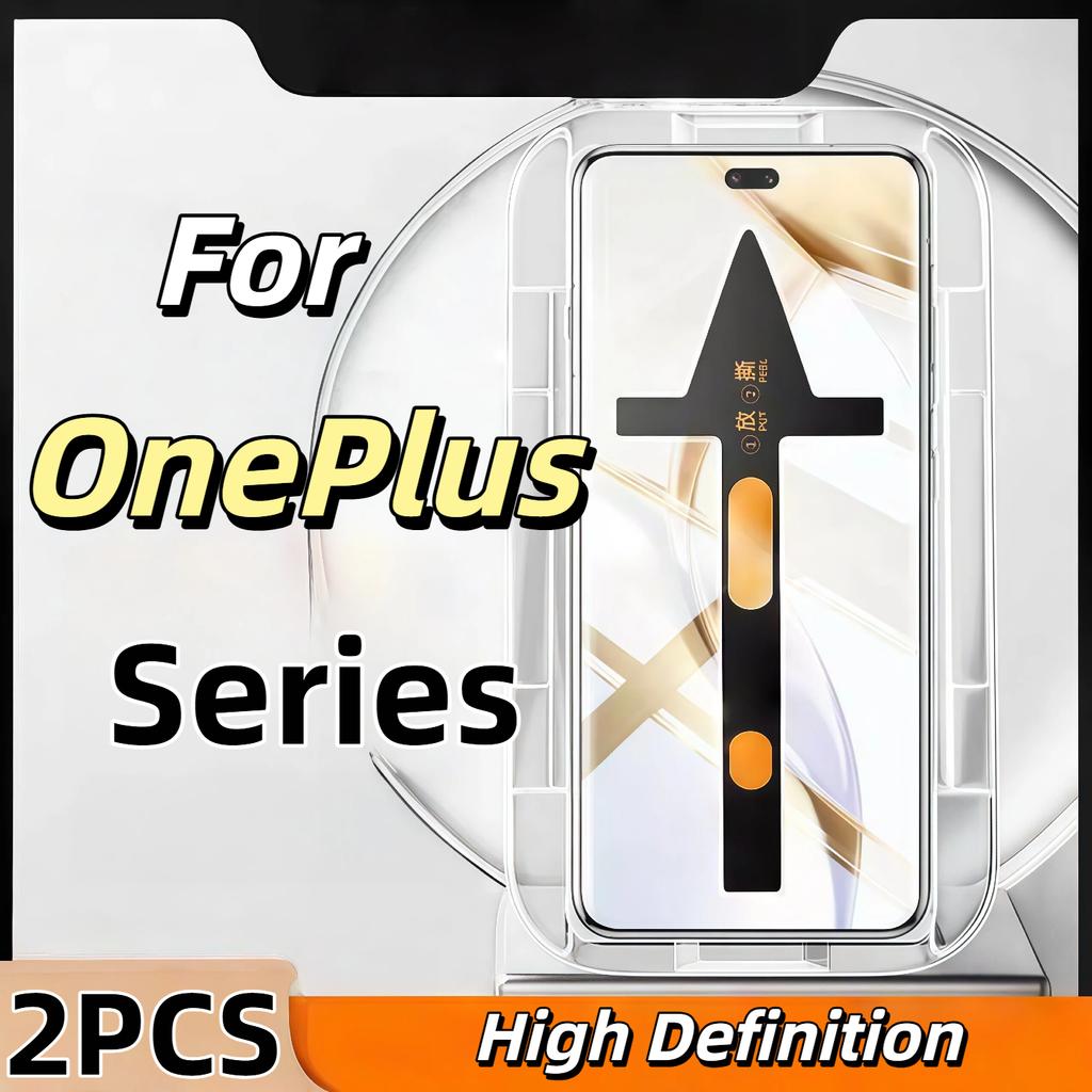 2Pcs Tempered Glass Screen Protector for OnePlus 13 12 11 10 9 8 Ace 3 2 Pro 1+ HD Clear Anti Scratch with Easy Install Kit