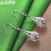 925 Sterling Silver Ethnic Style Hollowed-Out Cage-Shaped Teardrop Earrings - Fashionable Evening Jewelry
