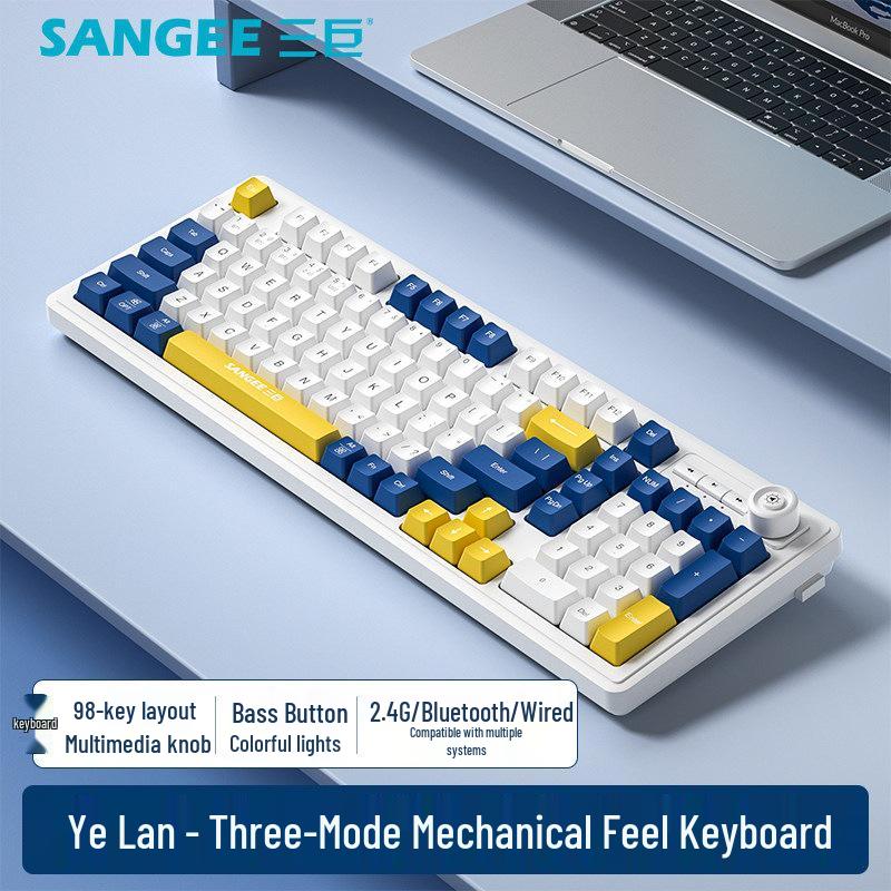 Three Giants Wired Gaming Keyboard & Mouse Set - Mechanical Feel, High Aesthetic Value for Esports, Laptop, & Office Use