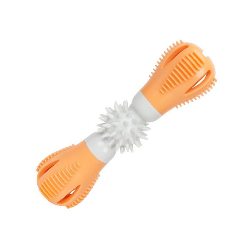 

New Pet Teething and Cleaning Dog Toys, Dog Biting and Leak-proof Toys, Dumbbell Dog Toys, Biting Toys оранжевый
