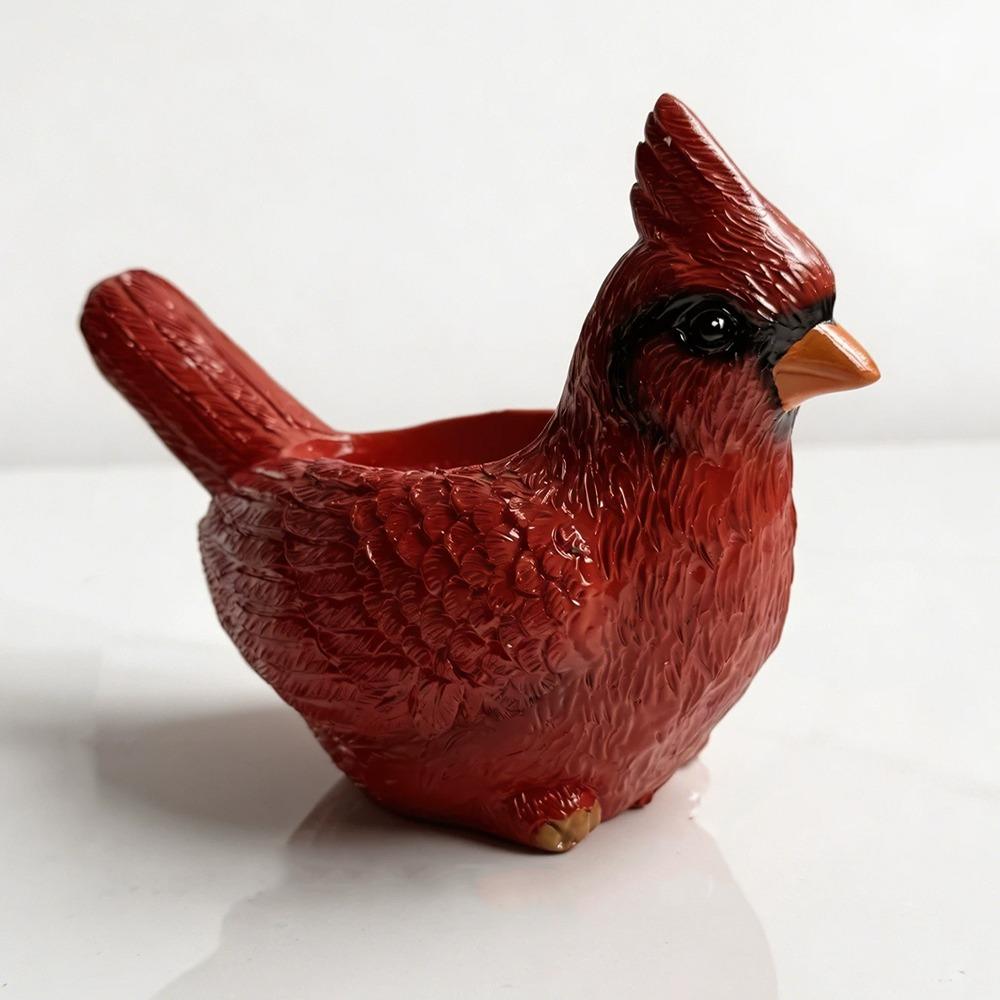 Hummingbirds Bird Shaped Planter with Drainage Hole Succulent Pot Flower Pot  Home Garden Decor красный