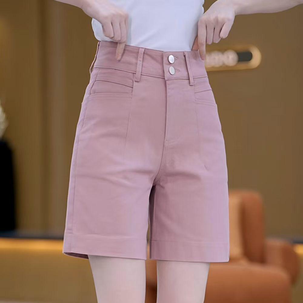Women s High-Waist Soft Denim Capris - Summer 2026: Loose, Slimming, Versatile A-line Straight Mid-length Pants S (below 90 lbs)