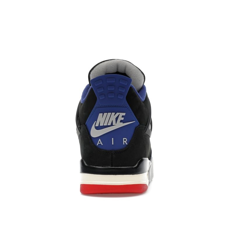 Air Jordan 4 Retro Rare Air - White Lettering Men Sneakers Black Fire-Red Deep-Royal-Blue FV5029-003
