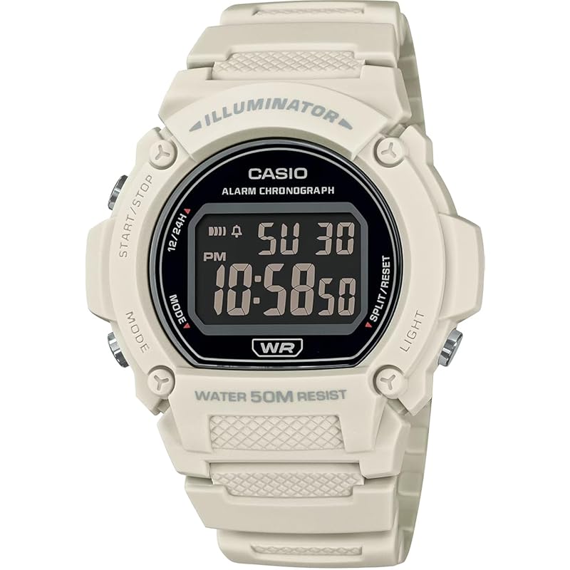 

[Casio] CASIO standard digital watch W-219HC-8BV men s matte ivory overseas model [product]