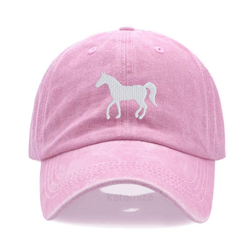 Șapcă de baseball pentru femei Șapcă pentru bărbați Bumbac spălat Broderie cal de desene animate Șapcă tată Șepci sport de golf pentru bărbați Pălării de soare Dropshipping