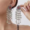 European & American Long Tassel Earrings, Indian Style Studs, Ethnic Retro Ear Pendants.