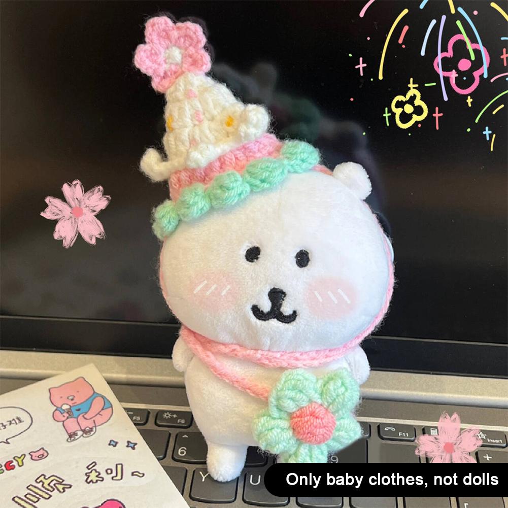 For 13cm Joke Bear Doll Clothes Fashion Clothes Hat Doll Clothes Color Match Triangular Scarf Dolls Accessories Cute Decoration Little Clothes