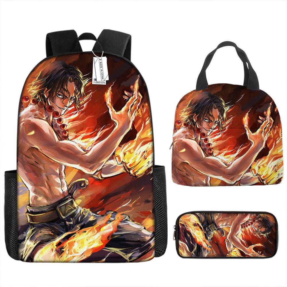 ONE PIECE Luffy One Piece Schoolbag Campus Primary School Students Nautical King Backpack Lightweight Large Capacity Computer Bag