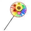 Colorful Rotating Windmill Sequin Sun Flower Pinwheels Outdoor Garden Decoration Site Layout