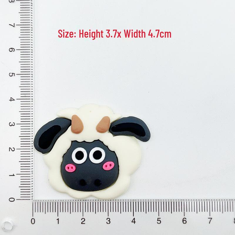 3D Little Sheep PVC Soft Rubber Sticker for Cup, Towel Rack, Storage Box & Decoration