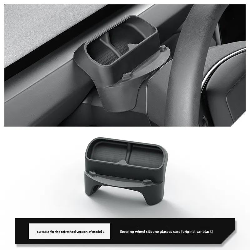 Car Sticker For Tesla Model Y Juniper 2025 Steering Wheel Glasses Storage Box Car Storage Box Interior Accessories Tools Car Sti